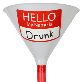 HELLO My Name is DRUNK Beer Bong (3 Sizes Available)