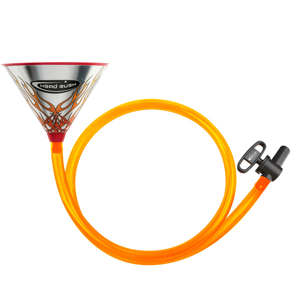 Chrome Flames Beer Bong (3 Sizes Available)