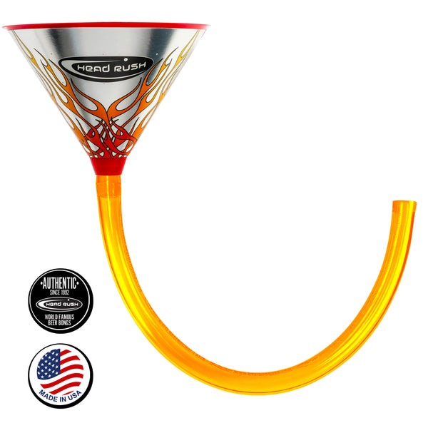 Chrome Flames Beer Bong (3 Sizes Available)