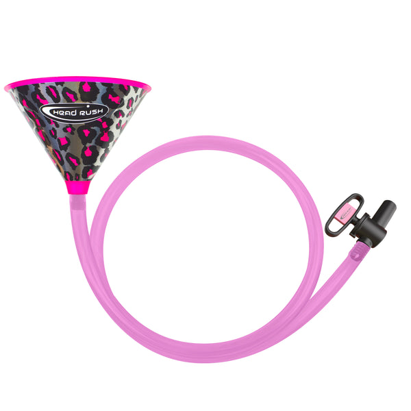 Pink Leopard Beer Bong (3 Sizes Available)